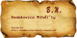 Bedekovics Mihály névjegykártya